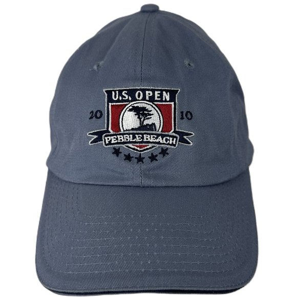 2010 US Open Pebble Beach Golf Club Adjustable Strapback Golf Hat USGA Member - Picture 1 of 7